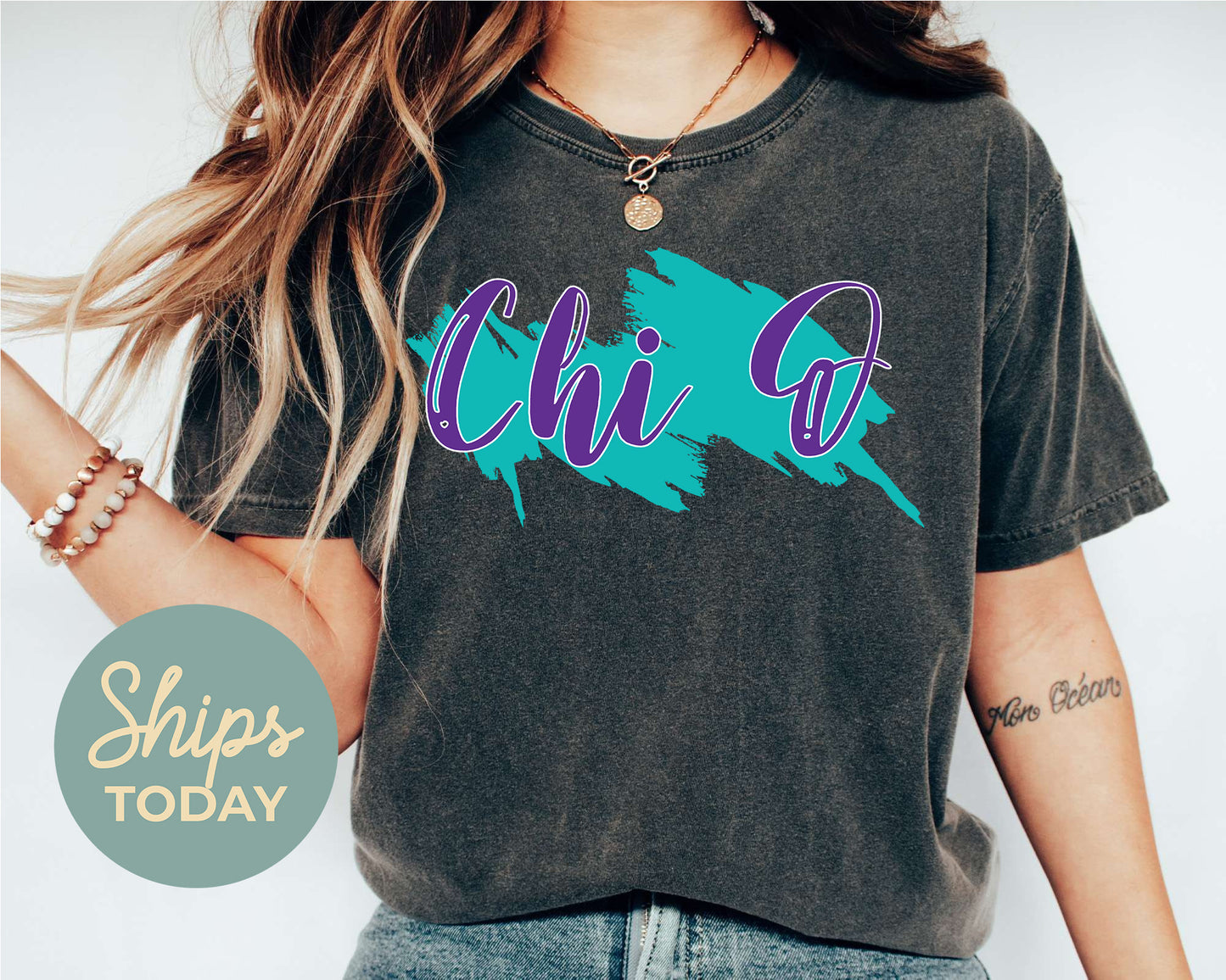 Chi Omega Paint Party Sorority T-shirt _ 4481g