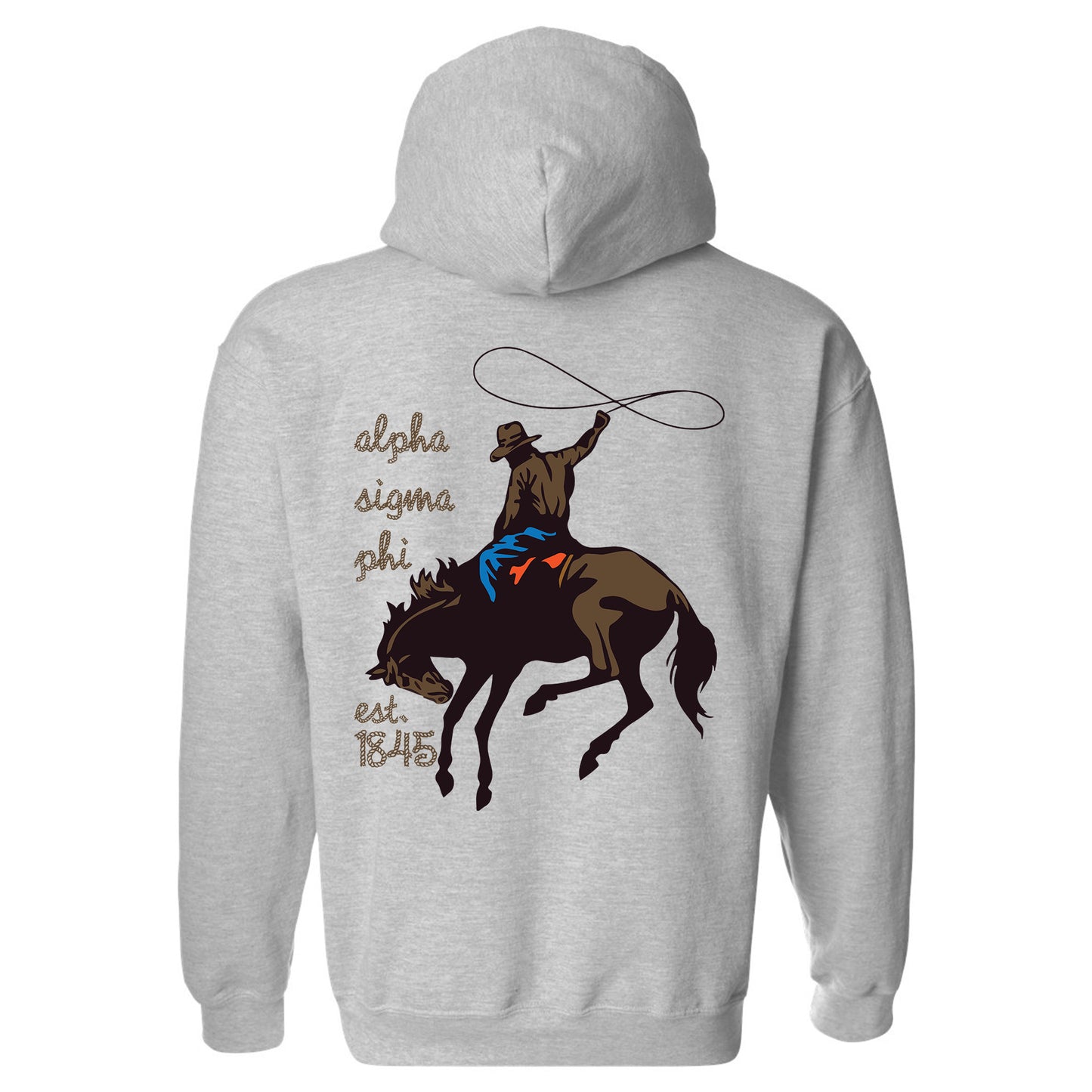 Alpha Sigma Phi Cowboy Fraternity Hoodie _ 31182g