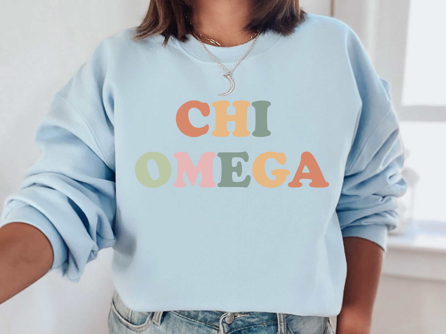 Chi Omega Bright and Proud Sorority Sweatshirt _ 423g