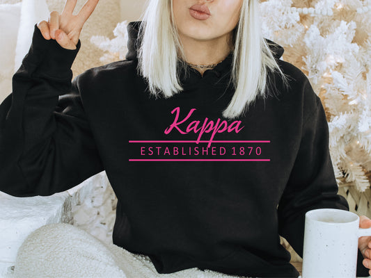 Kappa Kappa Gamma All Pink Sorority Hoodie _ 769g