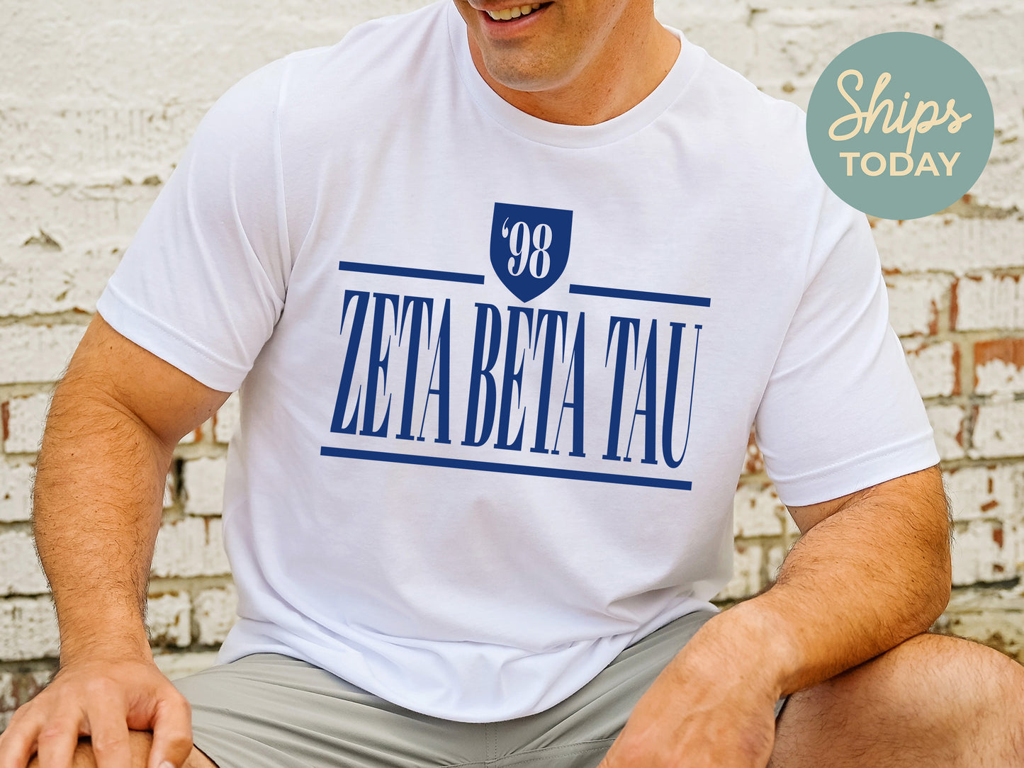 Zeta Beta Tau Shield Fraternity T-shirt _ 1212g