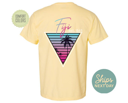 FIJI Tropical Twilight Comfort Colors Fraternity T-shirt _ 31566g