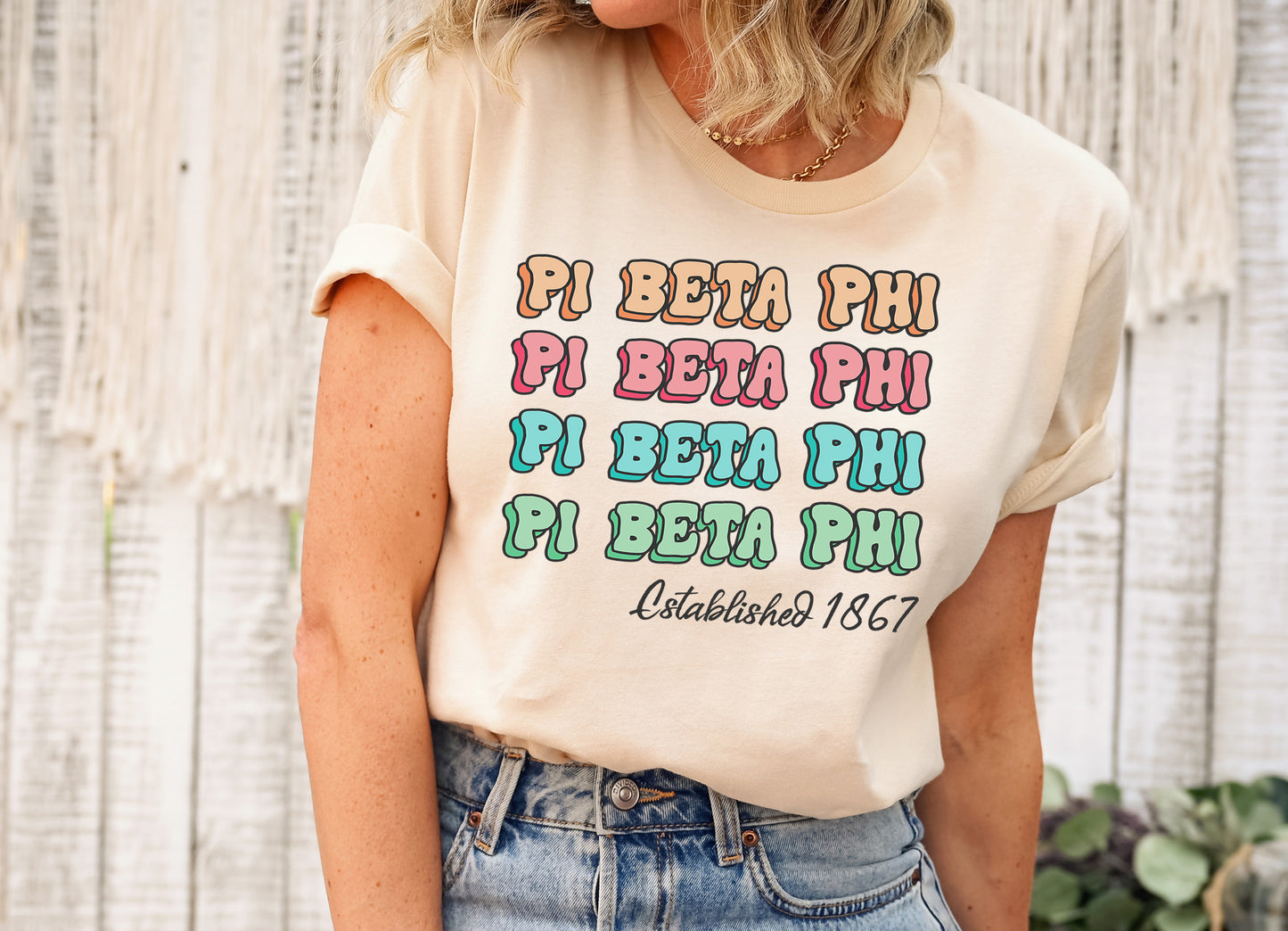 Pi Beta Phi Lucy Sorority T-shirt _ 278g