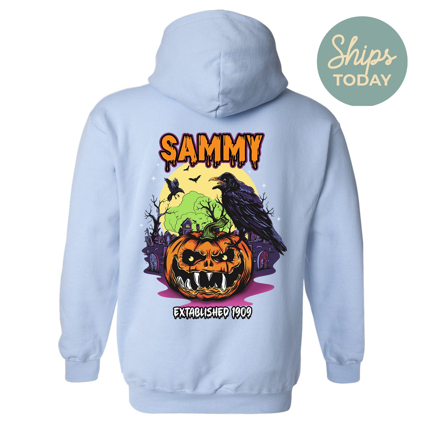 Sigma Alpha Mu Halloween Bats Fraternity Hoodie _ 36273g