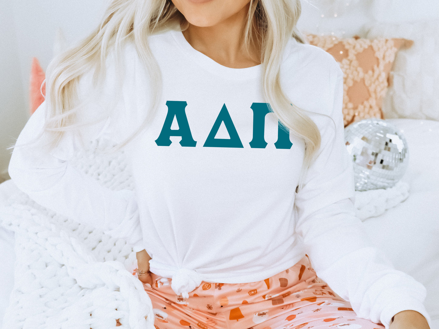 Alpha Delta Pi Back to the Basics Sorority Long Sleeve T-shirt _ 623g