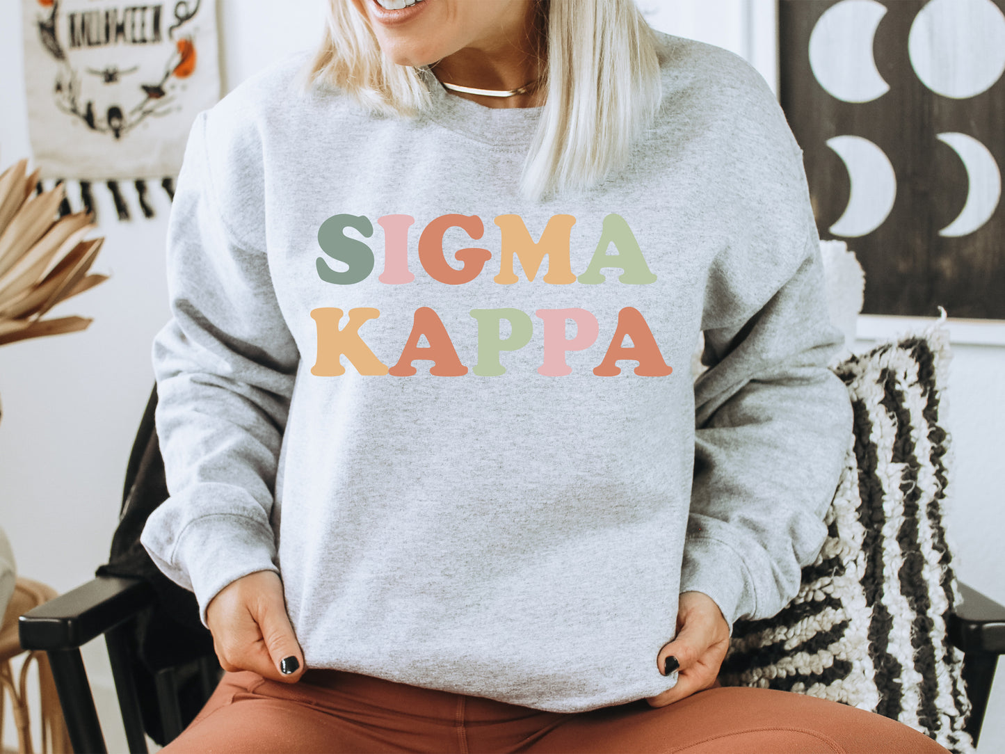 Sigma Kappa Bright and Proud Sorority Sweatshirt _ 436g