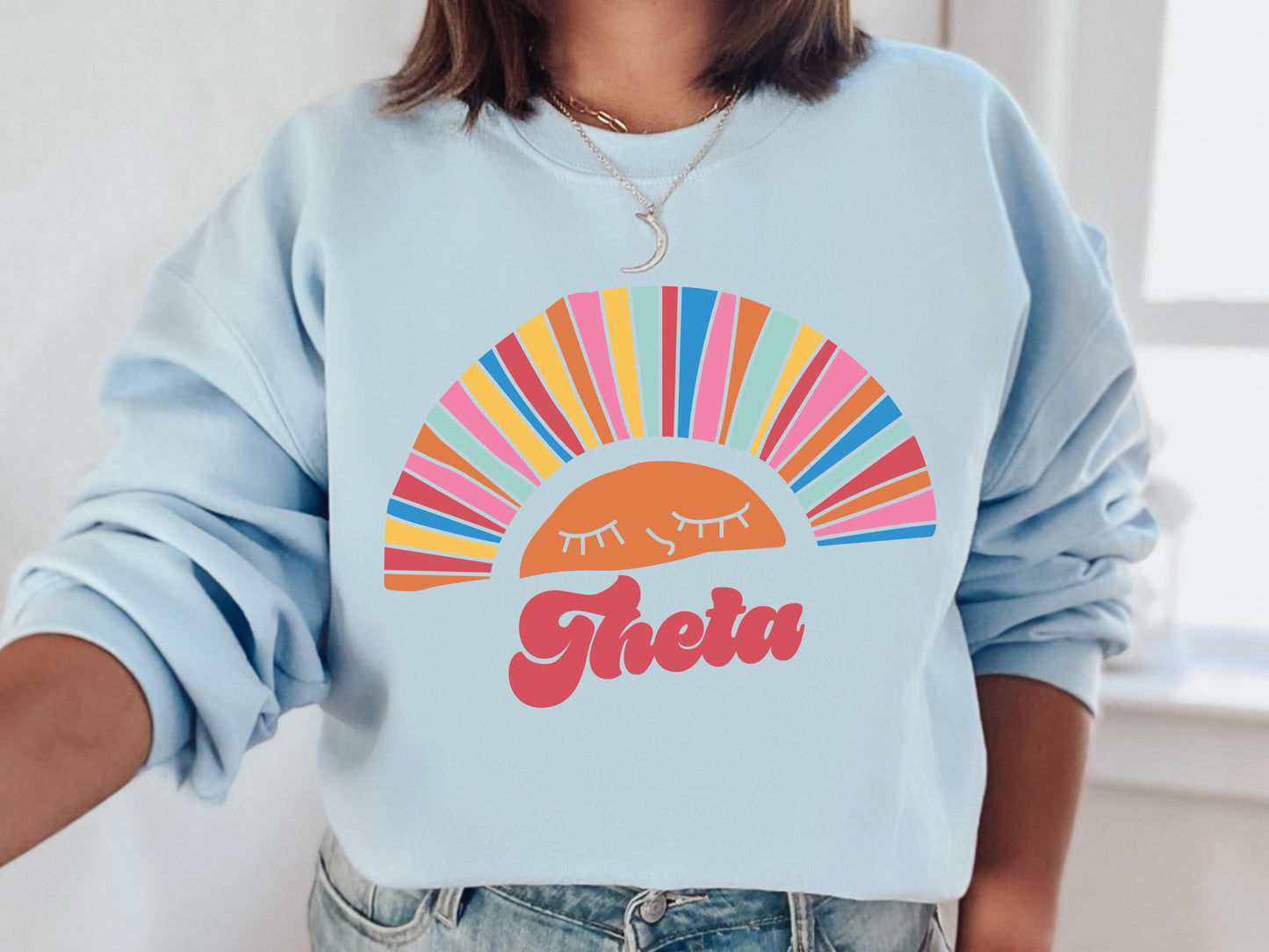 Kappa Alpha Theta Sunshine Sorority Sweatshirt _ 3322g