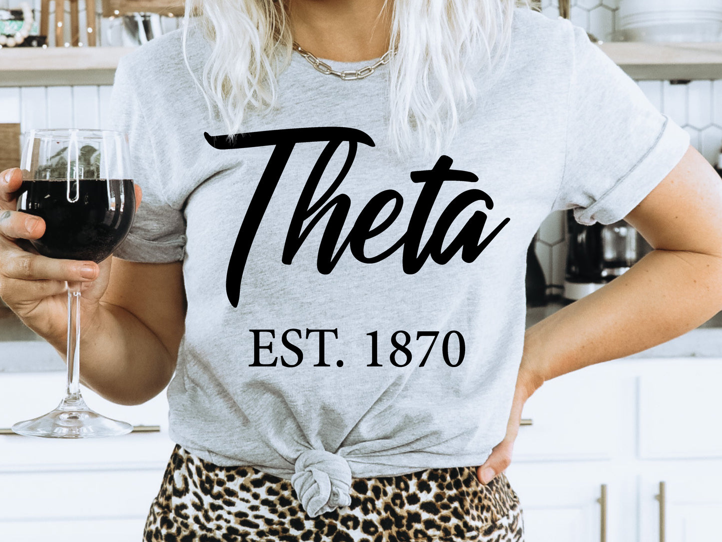 Kappa Alpha Theta Black Flowy Sorority T-shirt _ 92g
