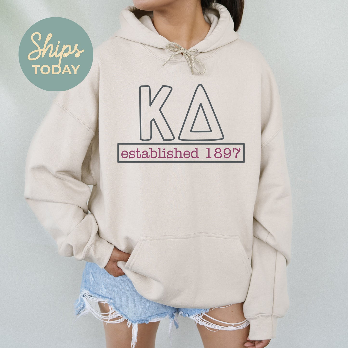 Kappa Delta Simply Greek Sorority Hoodie _ 39352g