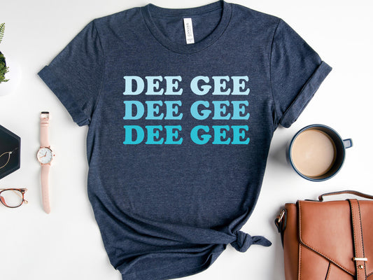 Delta Gamma Touch of Blue Sorority T-shirt _ 2588g