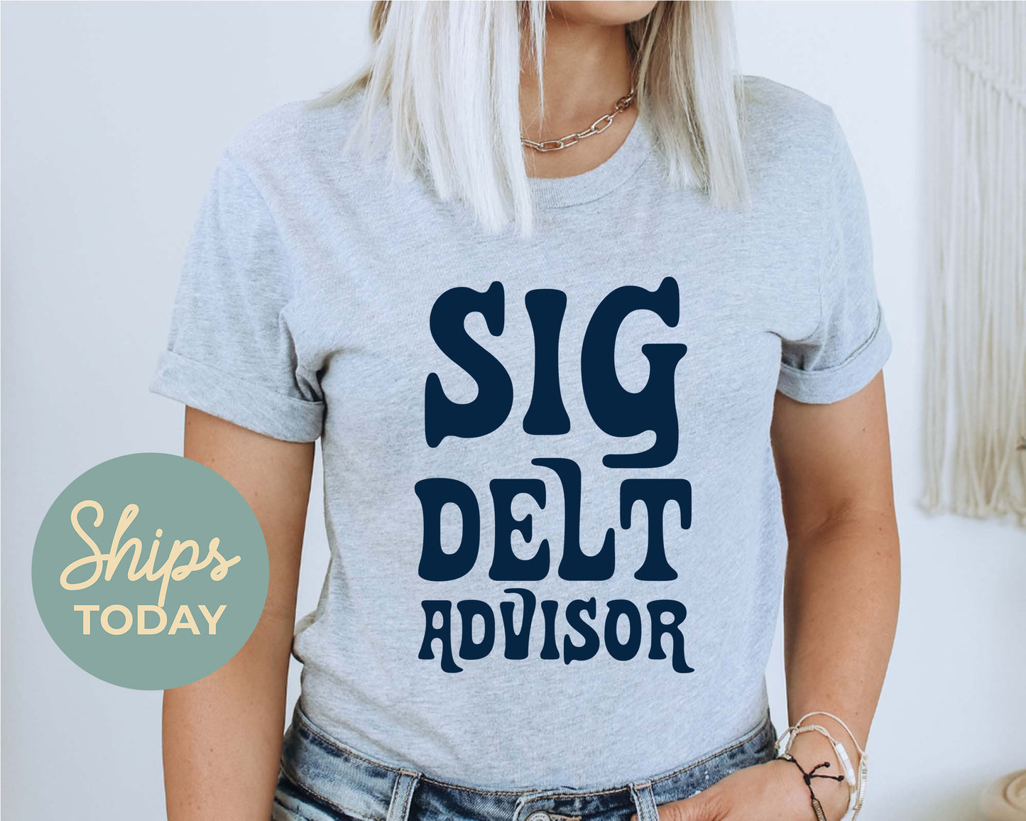 Sigma Delta Tau Best Advisor Sorority T-shirt _ 3118g