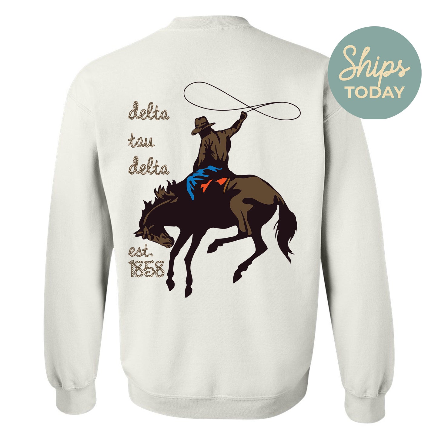 Delta Tau Delta Cowboy Fraternity Sweatshirt _ 31188g