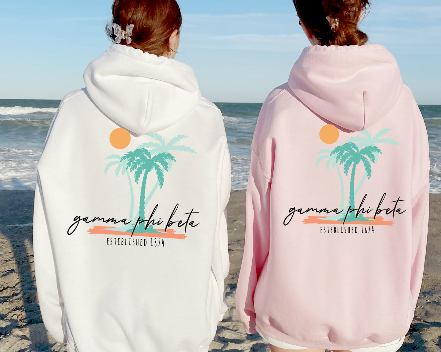 Gamma Phi Beta Island Sisterhood Sorority Hoodie _ 33573g