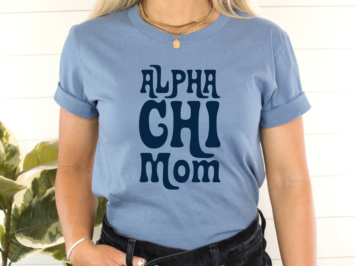 Alpha Chi Omega Got it from my Mom Sorority T-shirt _ 3071g