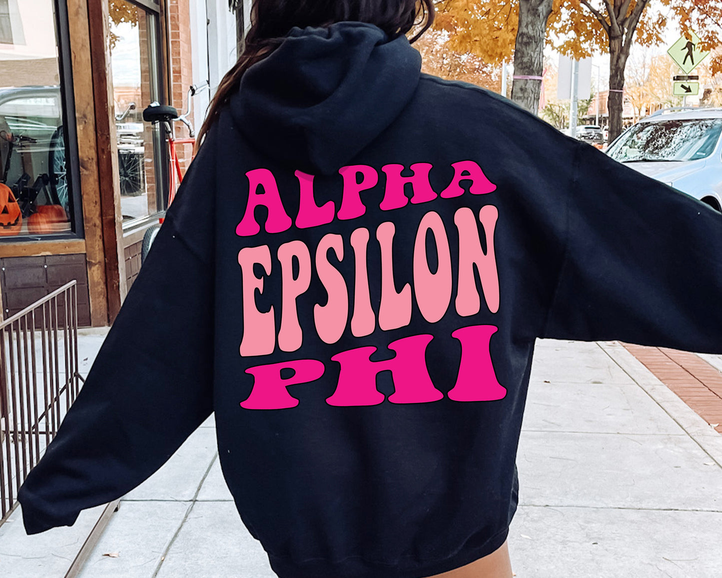 Alpha Epsilon Phi Shades of Pink Sorority Hoodie _ 32974g