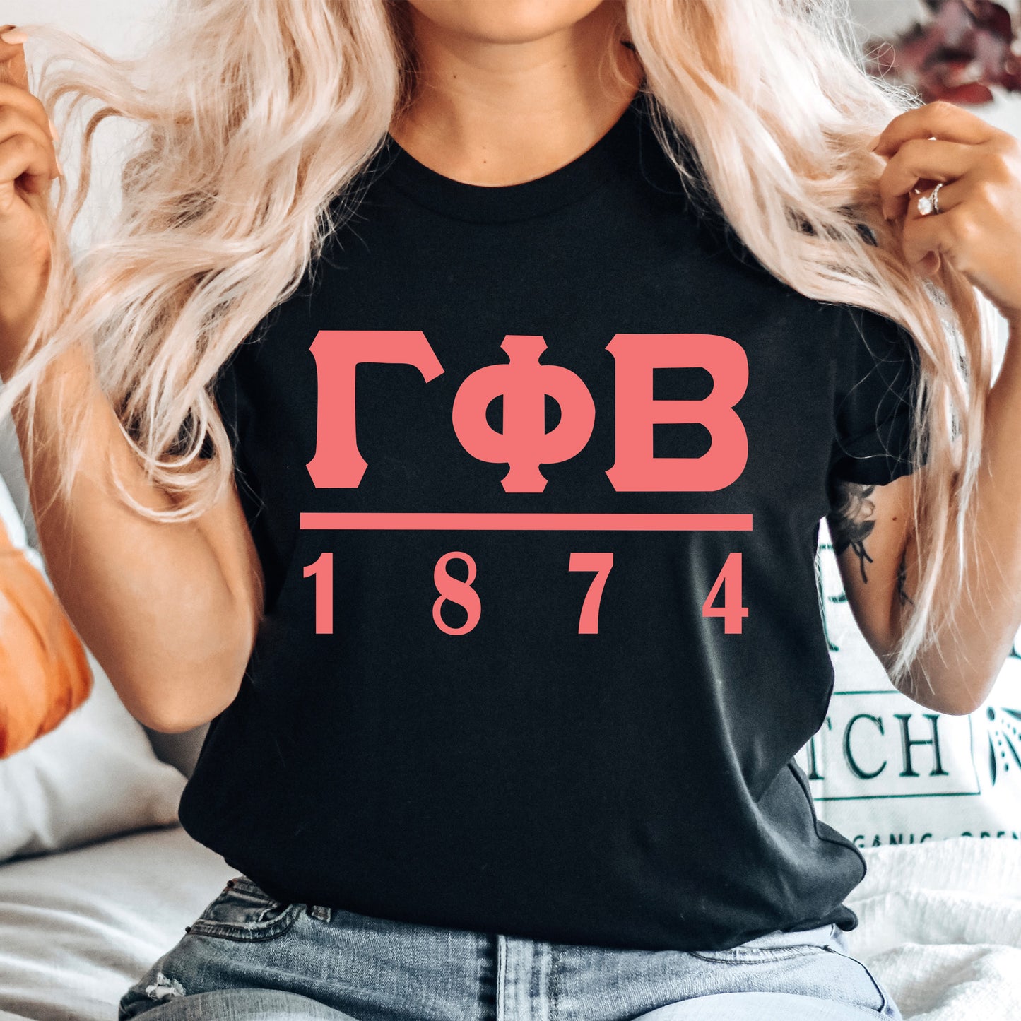 Gamma Phi Beta Monochromatic Sorority T-shirt _ 30857g