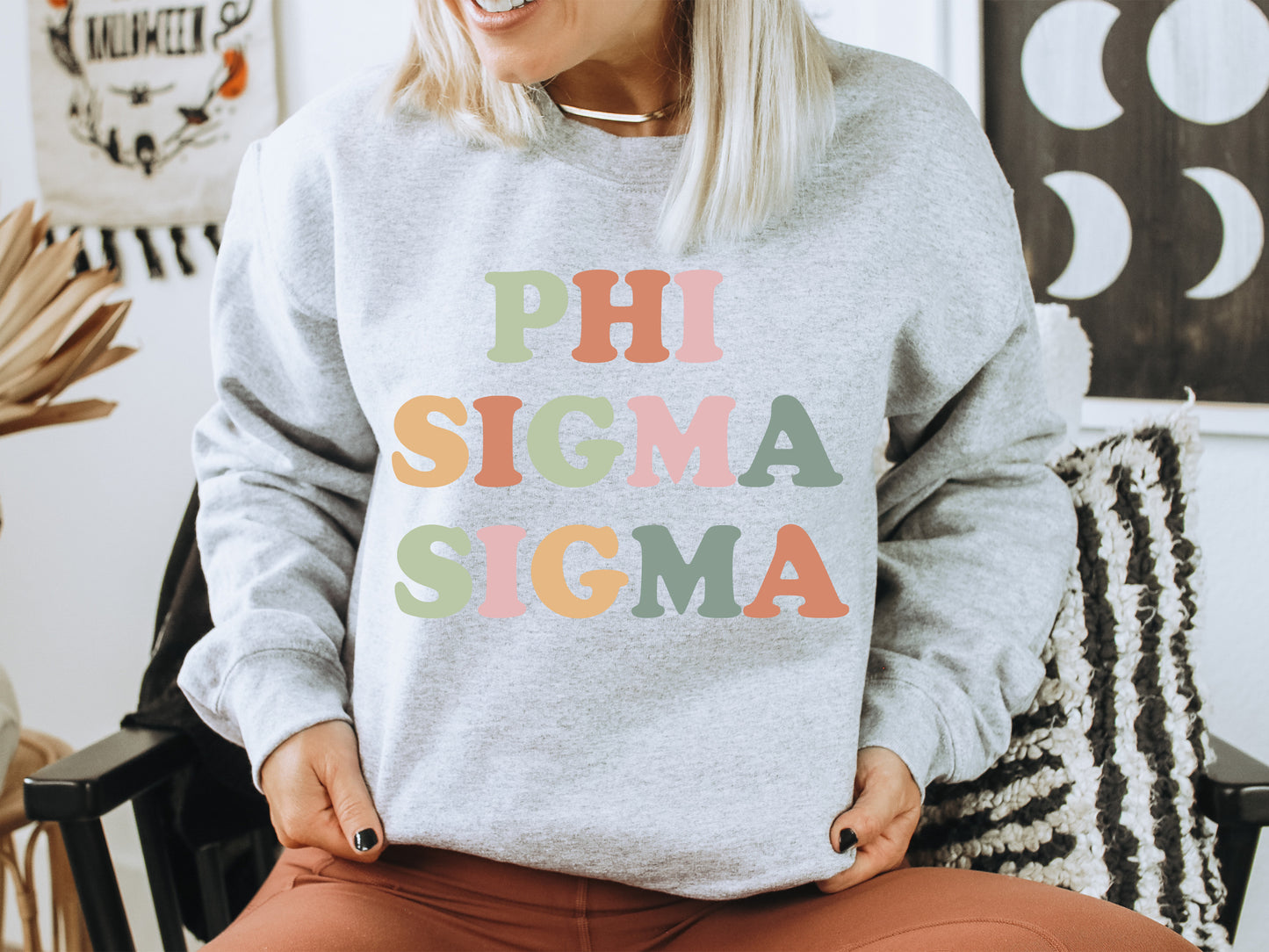 Phi Sigma Sigma Bright and Proud Sorority Sweatshirt _ 433g