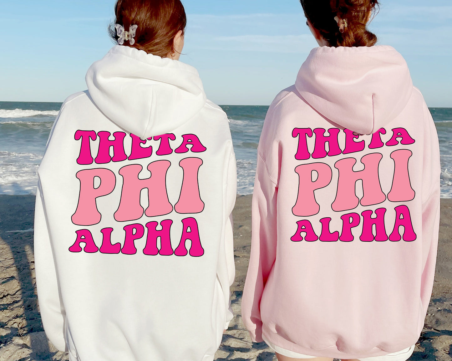 Theta Phi Alpha Shades of Pink Sorority Hoodie _ 32996g