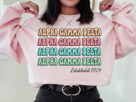 Alpha Gamma Delta Lucy Sorority Sweatshirt _ 261g