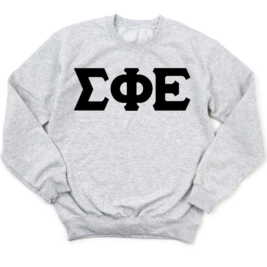 Sigma Phi Epsilon Black Letters Fraternity Sweatshirt _ 34931g