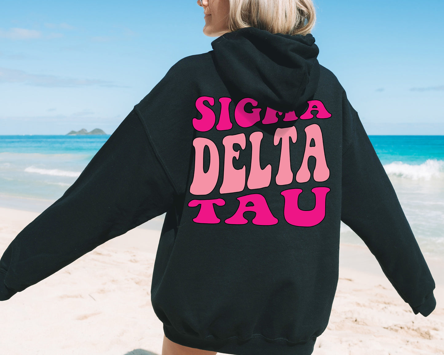 Sigma Delta Tau Shades of Pink Sorority Hoodie _ 32993g