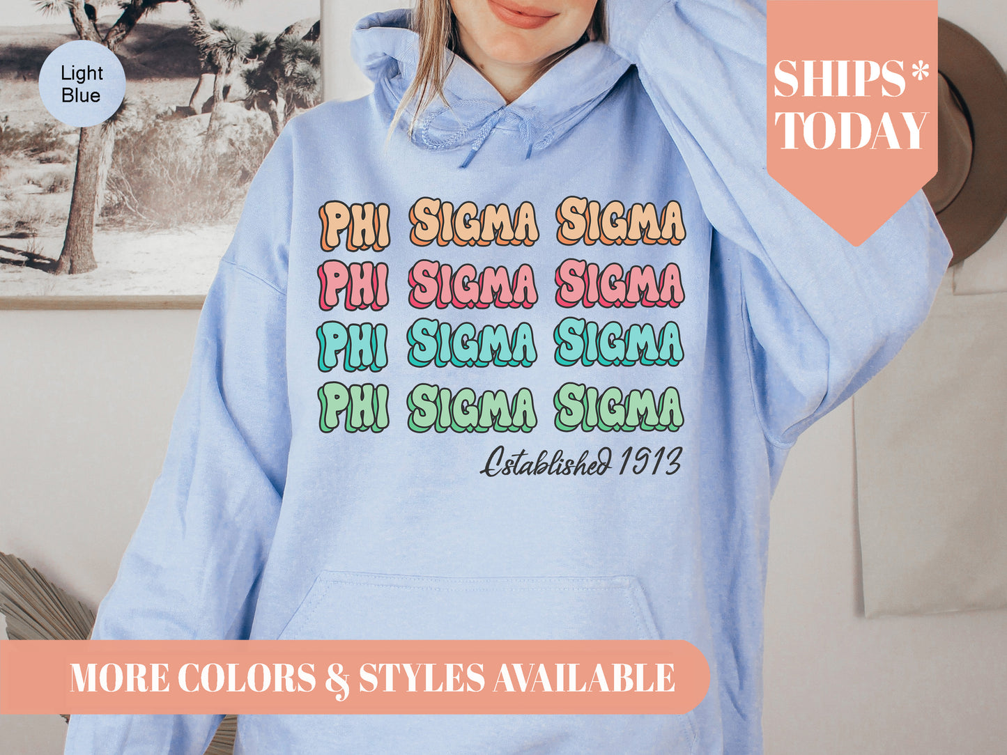 Phi Sigma Sigma Lucy Sorority Hoodie _ 277g