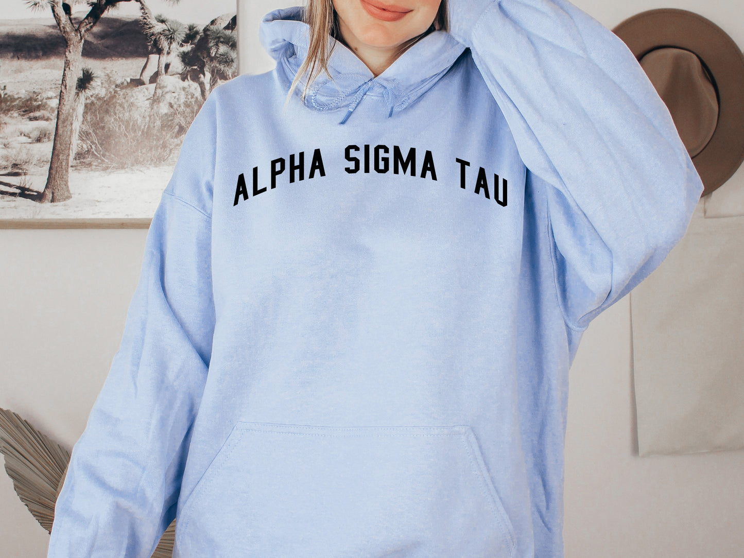 Alpha Sigma Tau Just Bold Sorority Hoodie _ 2376g