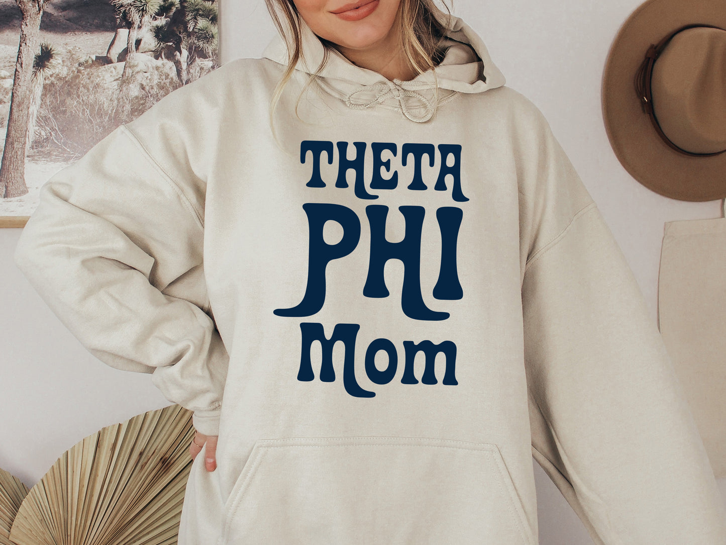 Theta Phi Alpha Got it from my Mom Sorority Hoodie _ 3095g