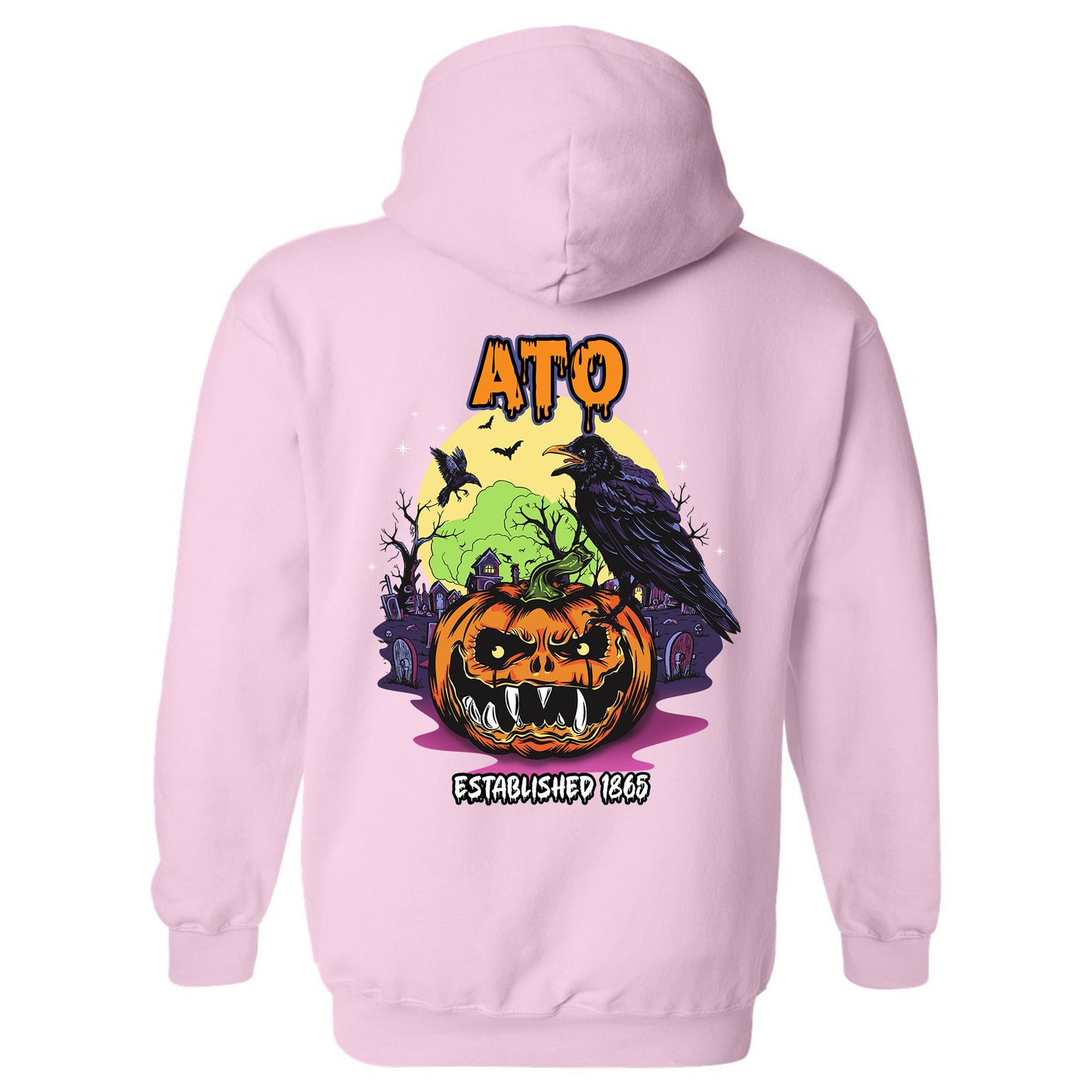 Alpha Tau Omega Halloween Bats Fraternity Hoodie _ 36255g