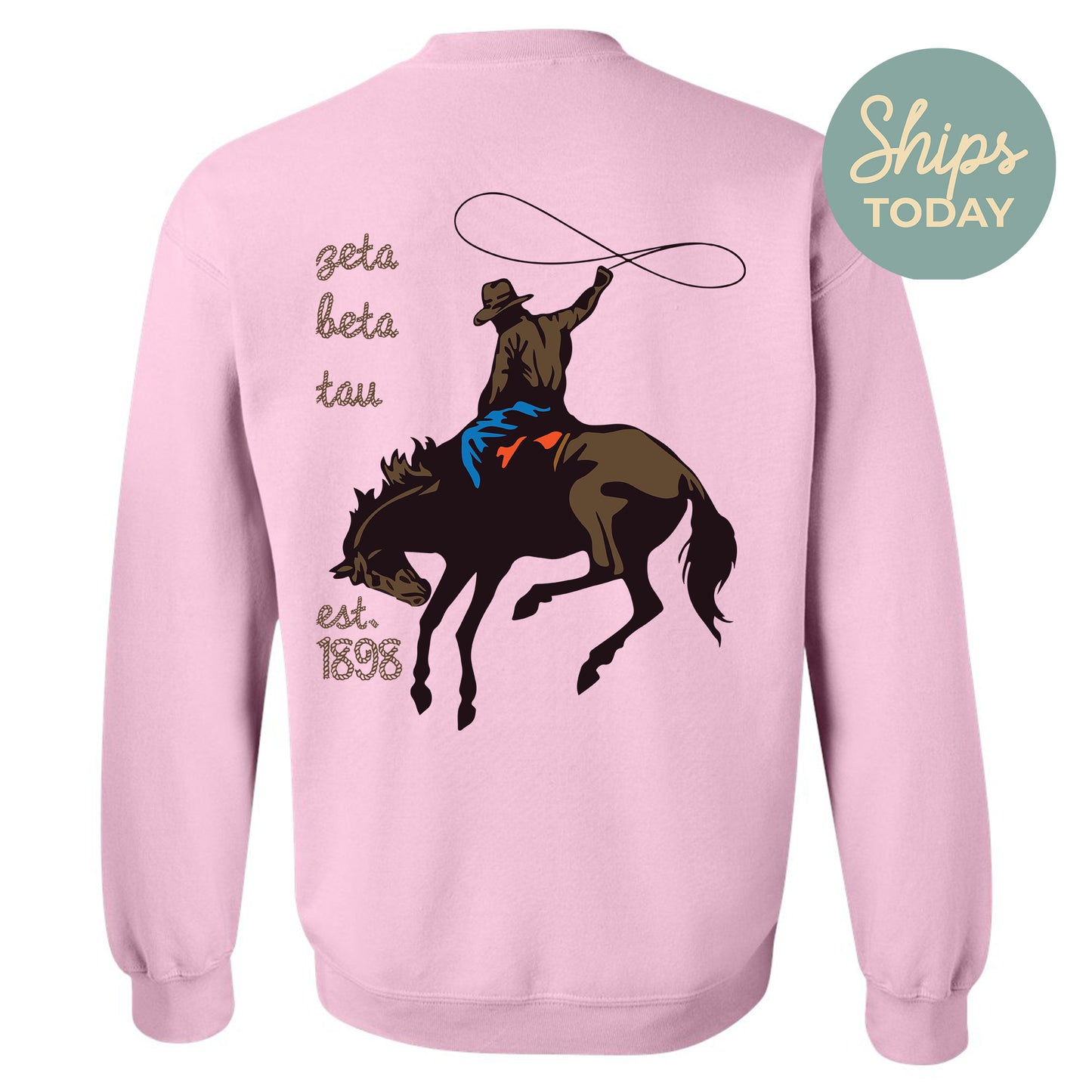 Zeta Beta Tau Cowboy Fraternity Sweatshirt _ 31209g