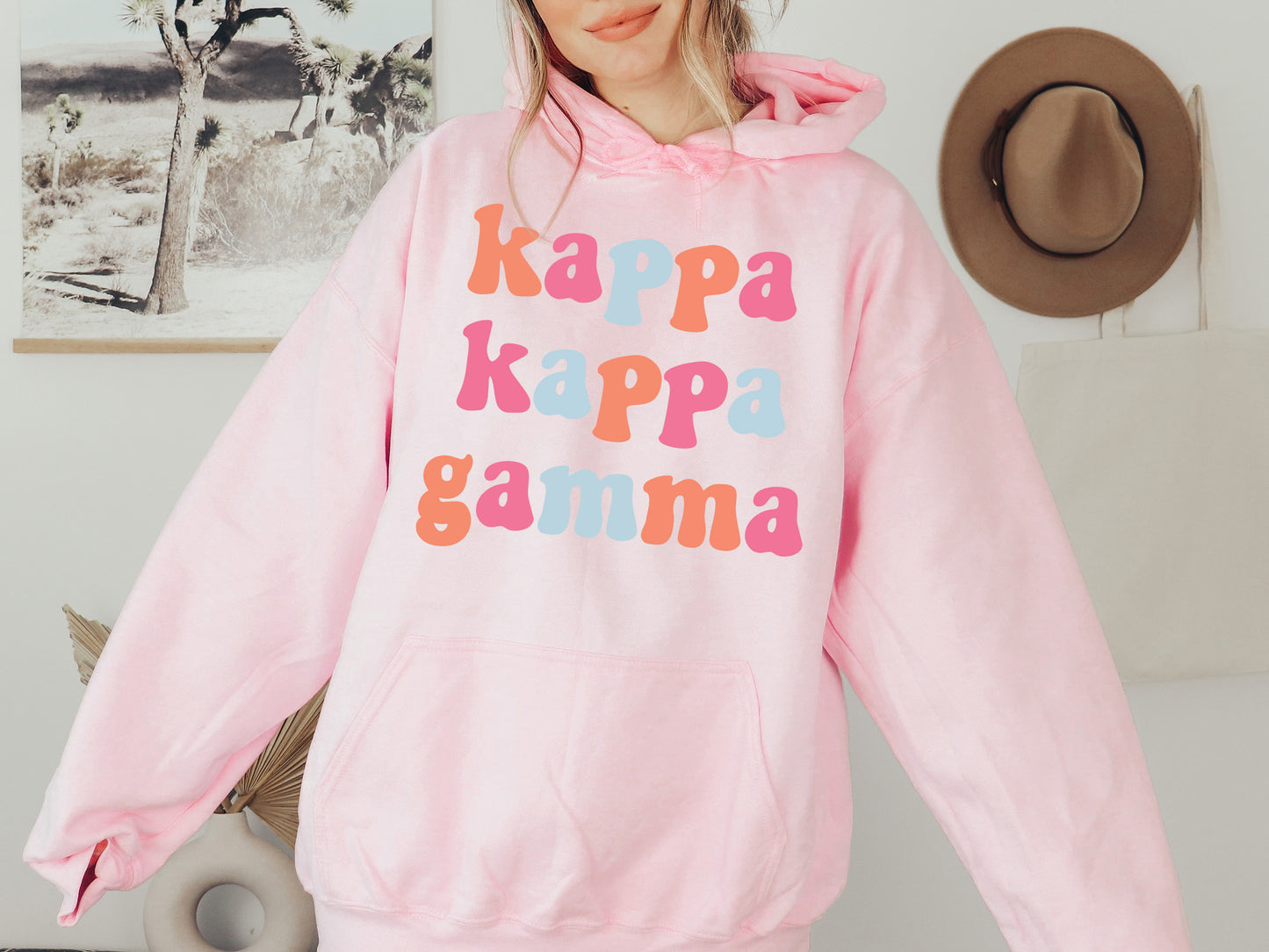 Kappa Kappa Gamma Vividly Vibrant Sorority Hoodie _ 3166g