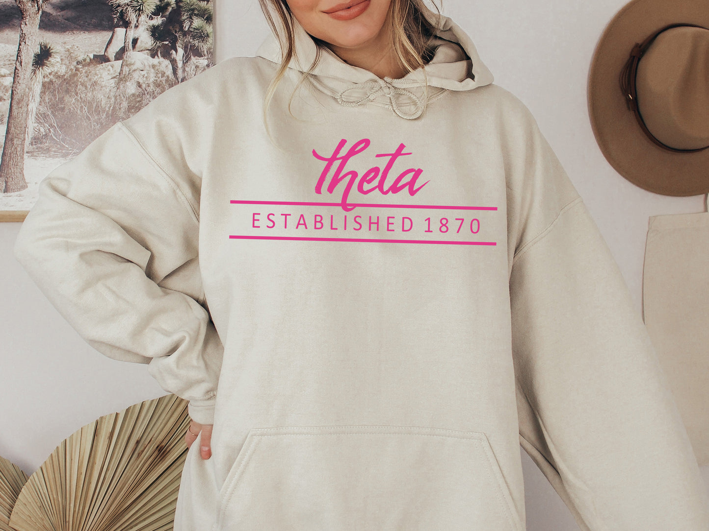 Kappa Alpha Theta All Pink Sorority Hoodie _ 767g