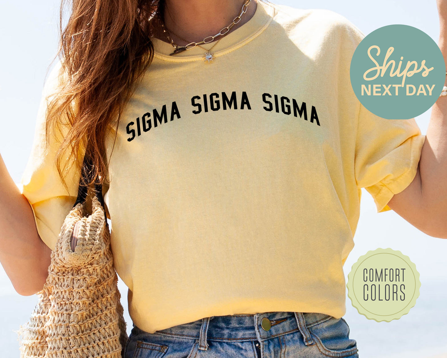 Sigma Sigma Sigma Just Bold Comfort Colors Sorority T-shirt _ 2392g