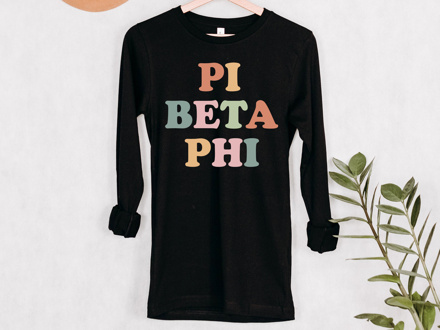 Pi Beta Phi Bright and Proud Sorority Long Sleeve T-shirt _ 434g