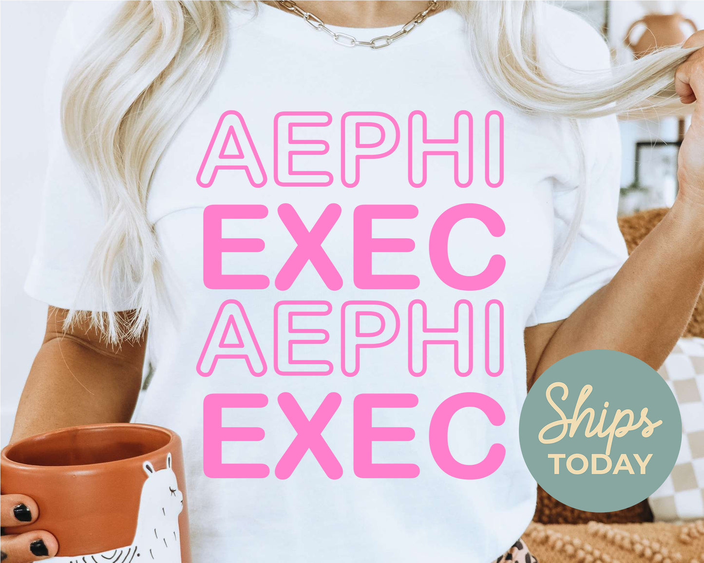 Alpha Epsilon Phi Executive Sisterhood Sorority T-shirt _ 30902g