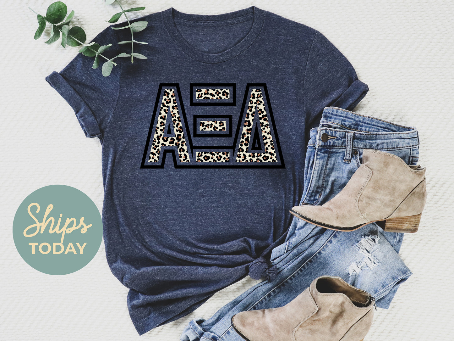 Alpha Xi Delta Safari Style Letters Sorority T-shirt _ 30443g