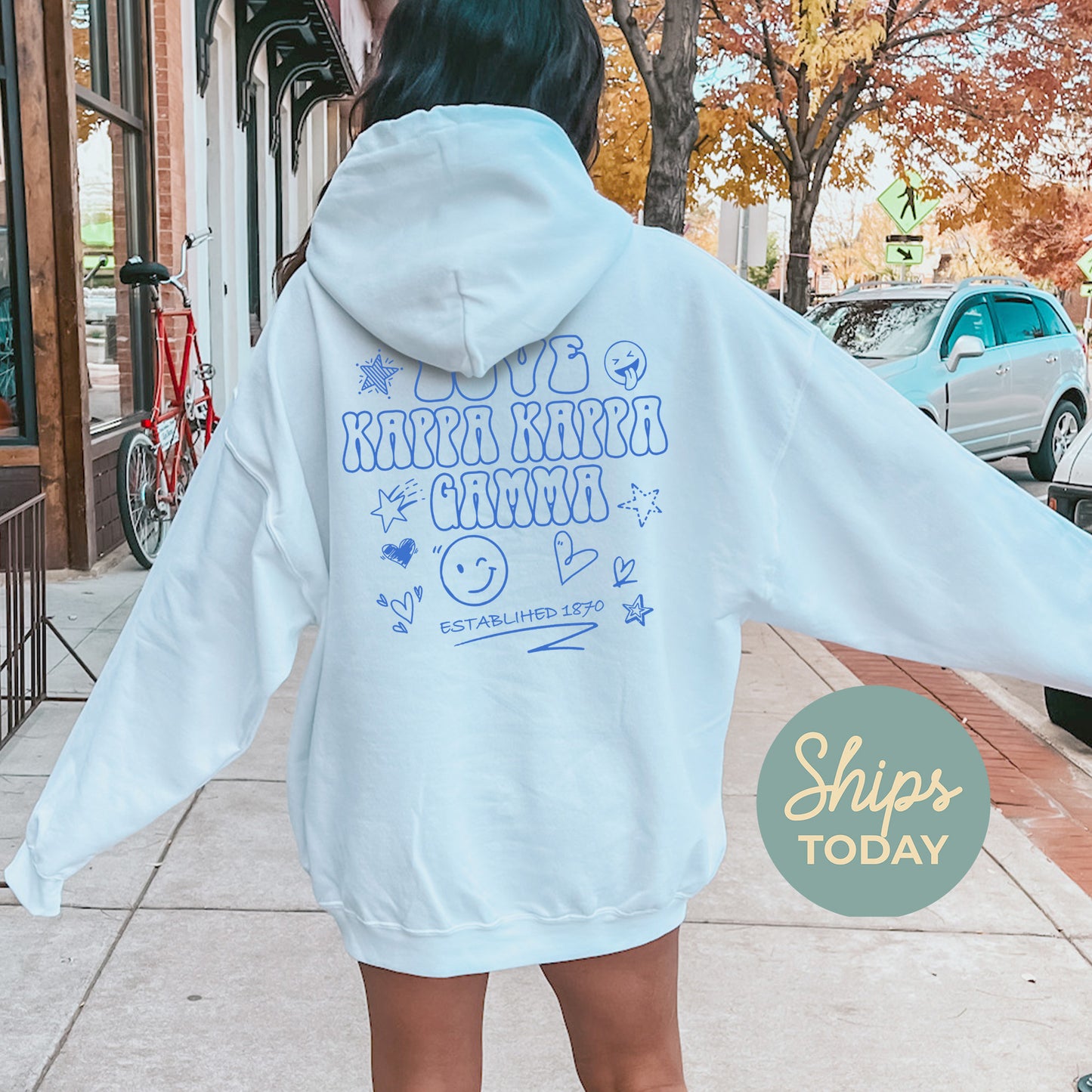 Kappa Kappa Gamma Scribble Sorority Hoodie _ 35506g