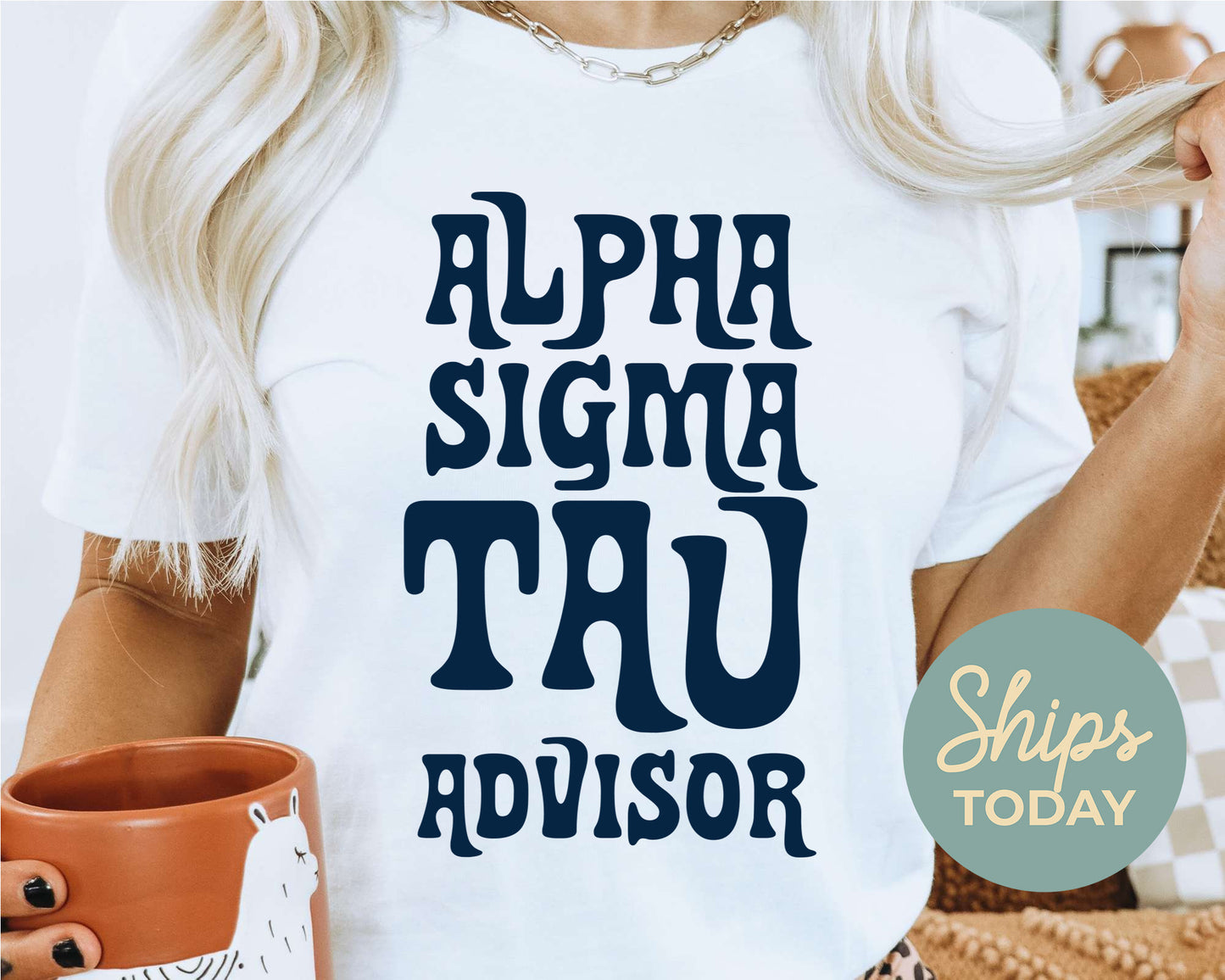 Alpha Sigma Tau Best Advisor Sorority T-shirt _ 3104g