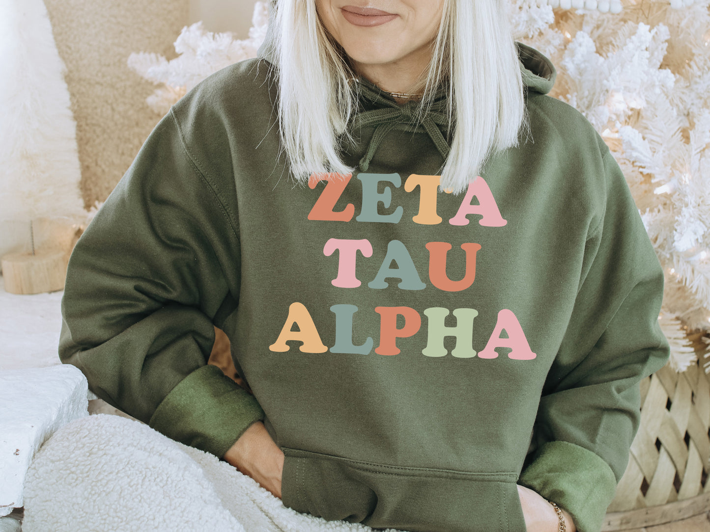 Zeta Tau Alpha Bright and Proud Sorority Hoodie _ 439g