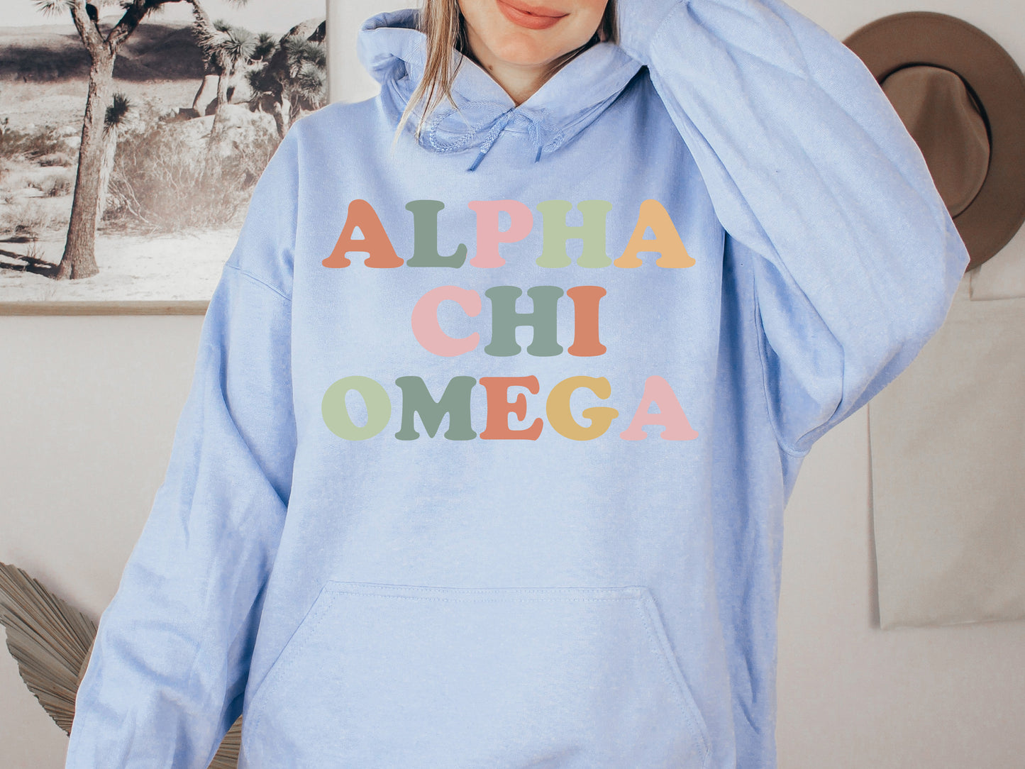 Alpha Chi Omega Bright and Proud Sorority Hoodie _ 414g