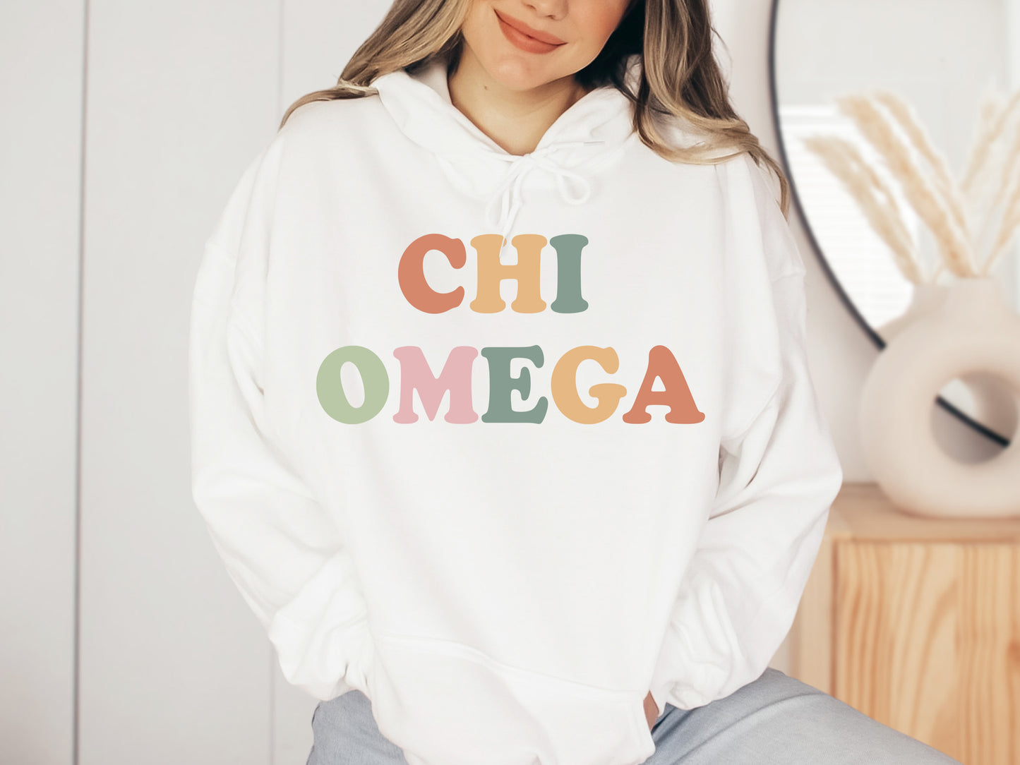 Chi Omega Bright and Proud Sorority Hoodie _ 423g