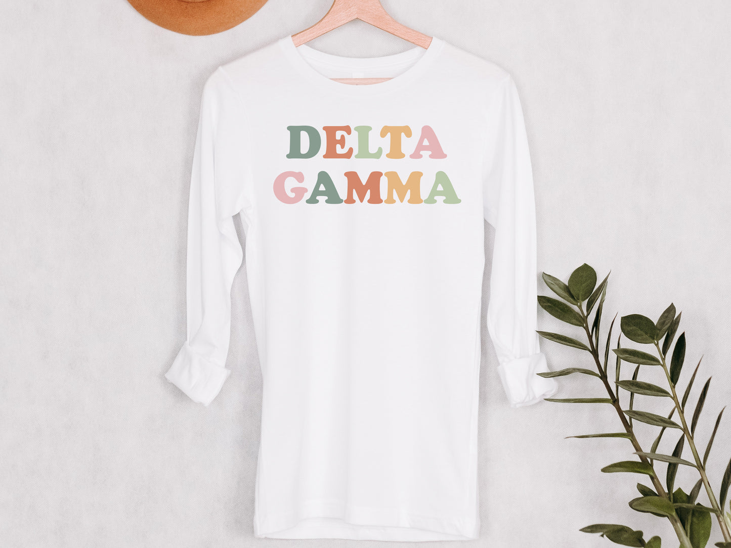 Delta Gamma Bright and Proud Sorority Long Sleeve T-shirt _ 425g