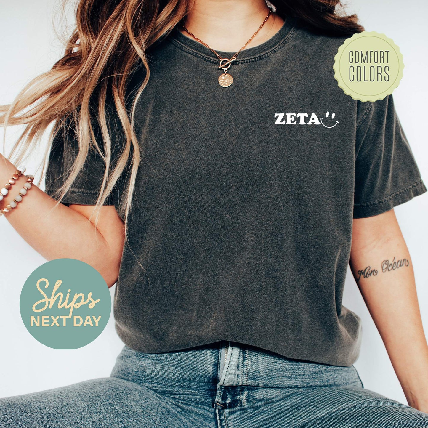 Zeta Tau Alpha My Kind of People Comfort Colors Sorority T-shirt _ 33283g