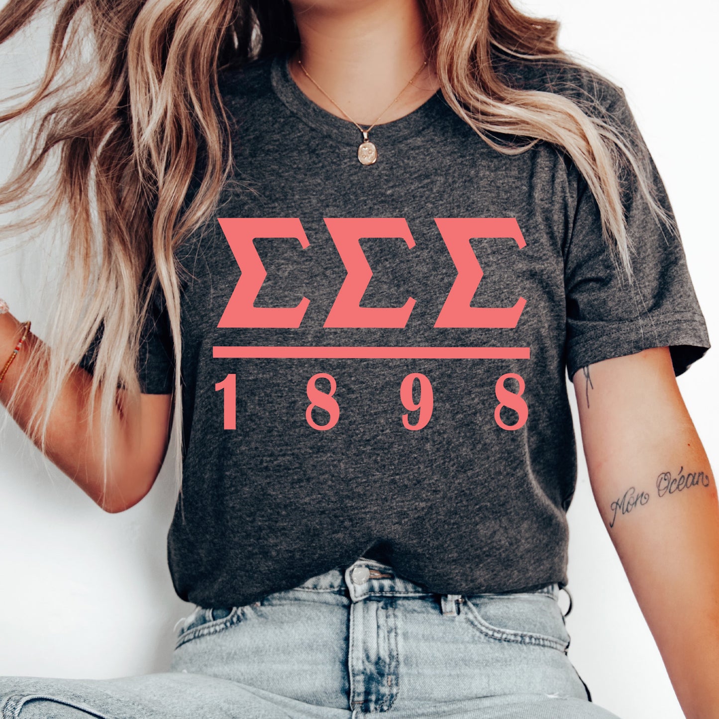 Sigma Sigma Sigma Monochromatic Sorority T-shirt _ 30866g