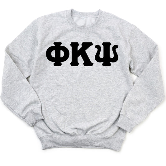 Phi Kappa Psi Black Letters Fraternity Sweatshirt _ 34922g
