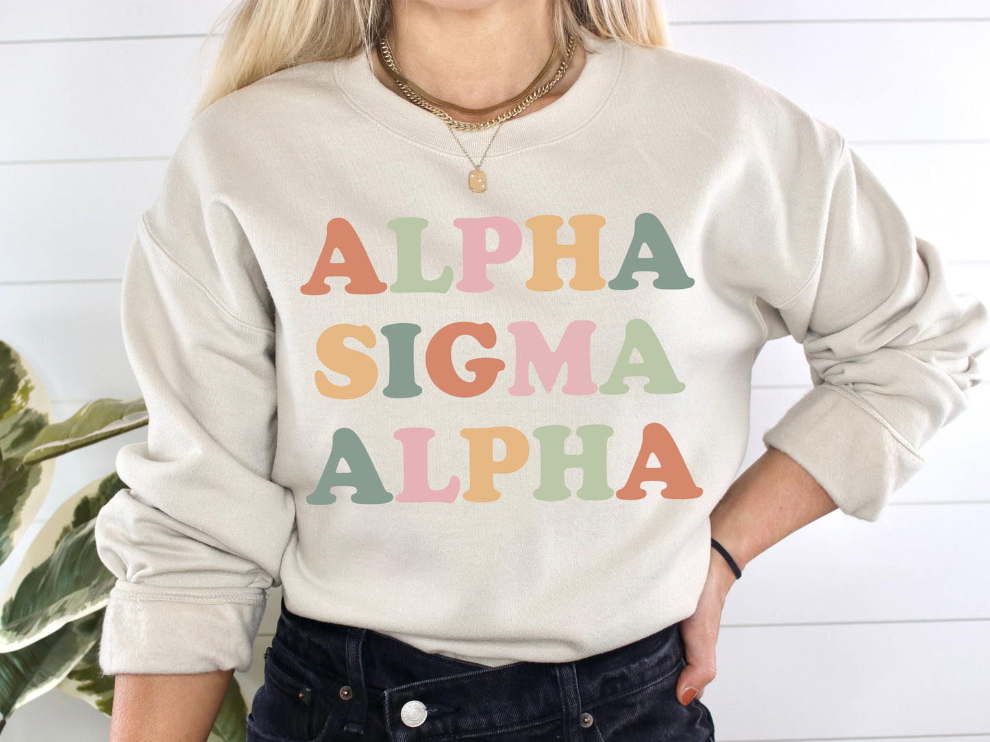 Alpha Sigma Alpha Bright and Proud Sorority Sweatshirt _ 420g