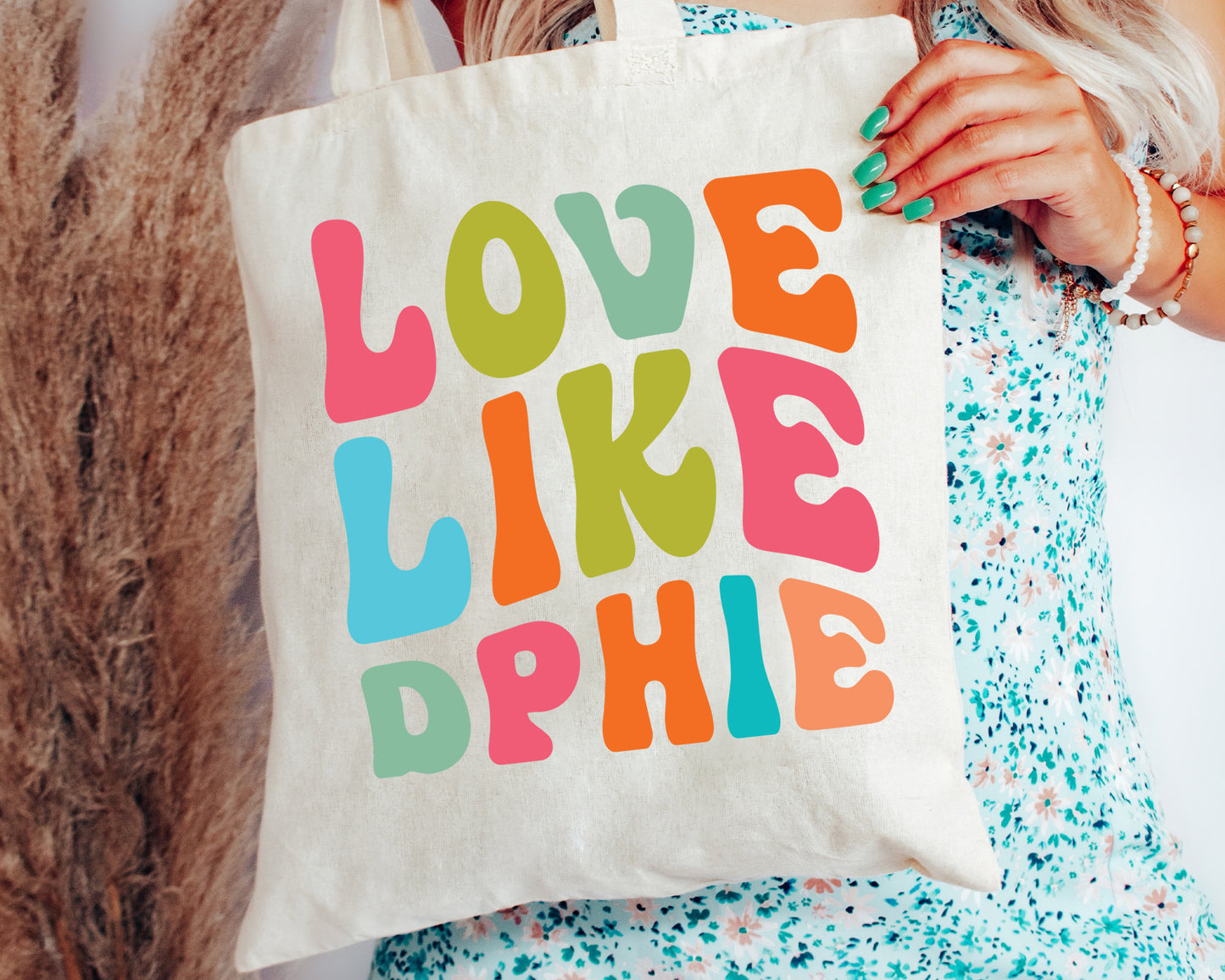 Delta Phi Epsilon Love Like Sorority Tote Bag _ 34346g