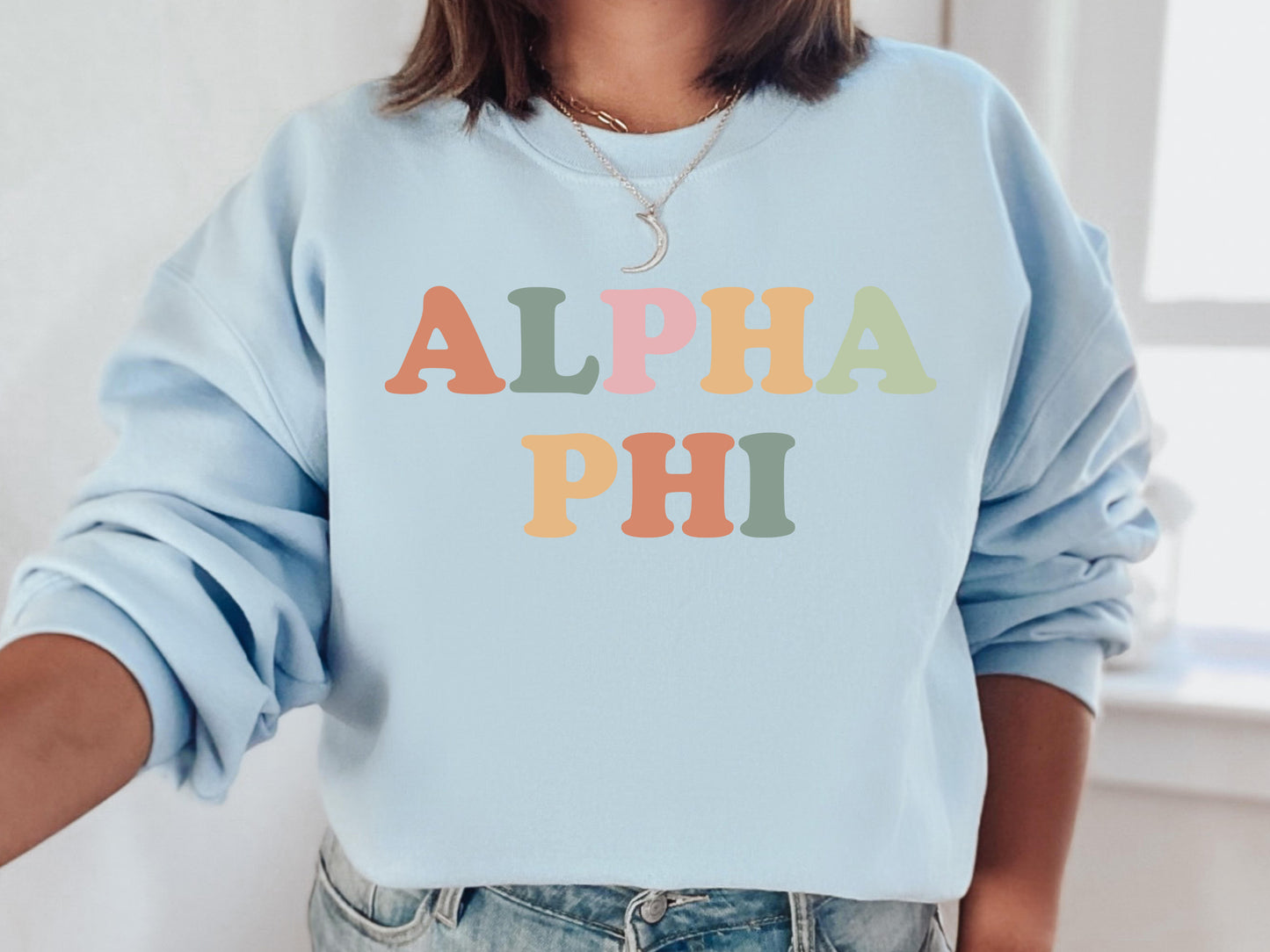 Alpha Phi Bright and Proud Sorority Sweatshirt _ 419g
