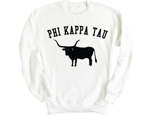 Phi Kappa Tau Long Horn Fraternity Sweatshirt _ 1540g