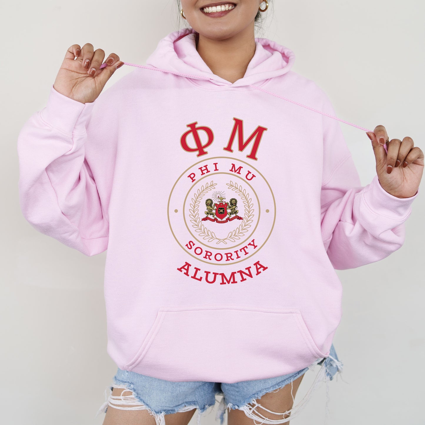 Phi Mu Alumna Vintage Sorority Hoodie _ 31027g
